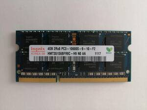 SK HYNIX HMT351S6BFR8C-H9 N0 AA (DDR3-1333 PC3-10600S SO-DIMM 4GB 1 sheets )