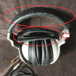 【専用（売約済み）】　SONY　MDR-CD3000　ヘッドバンド・アジャスターバンド　本革　交換　ブラック