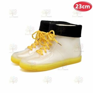  stylish * sneakers rain boots K-389[23cm] boots lady's girl rain shoes rainy season 