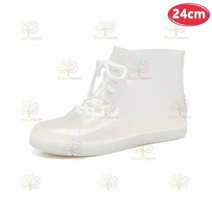  stylish * sneakers rain boots K-381[24cm] boots lady's girl rain shoes rainy season 