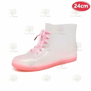  stylish * sneakers rain boots K-377[24cm] boots lady's girl rain shoes rainy season 