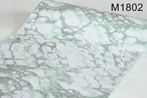 【50m】 m1802 グリーン 大理石 壁紙 カッティングシート インテリア リフォーム 多用途 シール タイル ウォールステッカー 石目