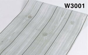 【50m 】木目調 白木 グレー w3001 壁紙シール アンティーク 木目 リメイクシート 板 柄 ウォールステッカー 防水