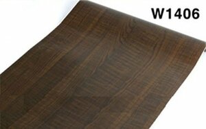 【50m 】木目調 ダークブラウン w1406 壁紙シール アンティーク 木目 リメイクシート 板 柄 ウォールステッカー 防水