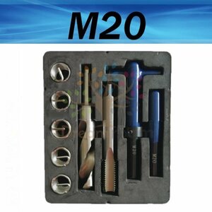 高品質【M20 】ブルー/青手軽に簡単 つぶれたネジ穴補修 ネジ山修正キット リペア 安心の製造メーカー品です