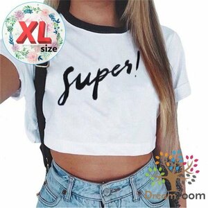  короткий дизайн принт футболка SU [XL] футболка tops 