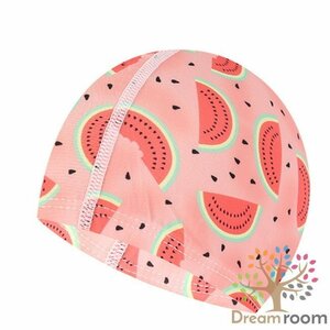 【K-201-19】Tropical デザイン スイムキャップ 水着 柄 帽子 子供～大人 兼用 ビーチ 海 プール 水泳キャップ