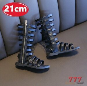 kids gladiator sandals [ black 21cm] Korea child clothes Kids boots for children girl 