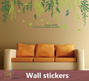 Art hand Auction Leaf Curtains, Extra Large, 3D Wall Stickers, Removable, Stylish, Wallpaper, Deco Stickers, Waterproof, DIY, Walls, Floors, Furniture, Interior, Forest, Leaf, furniture, interior, Interior accessories, others