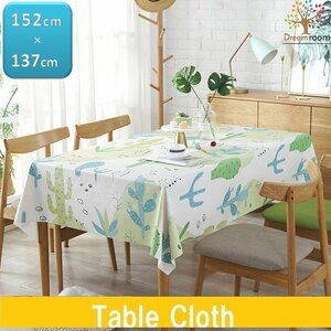  tablecloth cactus PVC made waterproof . oil processing rectangle 152cm×137cm Rancho n tea mat table linen set I-015