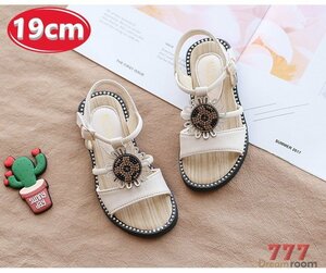 kids buckle resort sandals [ ivory 19cm] Korea child clothes Kids beach sandals for children girl 