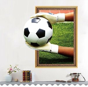 【C206 サッカーボール】ウォールステッカー 防水 賃貸部屋OK 壁画アート 壁飾り 壁紙 シール 床 DIY 壁 床