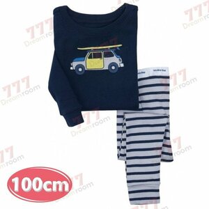 1スタ☆ プリントデザイン ルームウェアー 上下 2点SET 長袖 【100cm 】子供服 キッズ パジャマ セットアップ 男の子 女の子 K-260-040