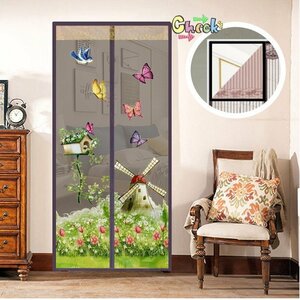  automatic opening and closing * anywhere installation OK! screen door curtain 90cm×210cm magnet mosquito . insect touch fasteners eyes .. insect repellent net I-043