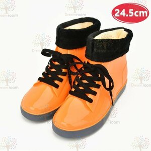  stylish * sneakers rain boots K-397[24.5cm] boots lady's girl rain shoes rainy season 