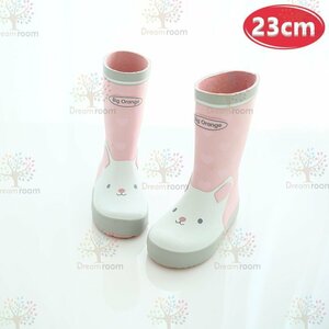 kids pastel animal rain boots K-371-pk[ pink 23cm] boots child girl rainy season rain shoes 