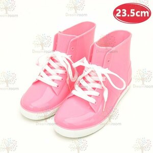  stylish * sneakers rain boots K-384[23.5cm] boots lady's girl rain shoes rainy season 