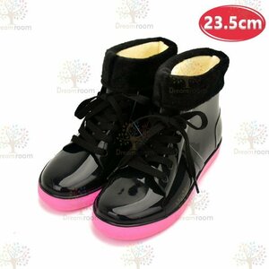  stylish * sneakers rain boots K-393[23.5cm] boots lady's girl rain shoes rainy season 