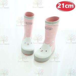 kids pastel animal rain boots K-371-pk[ pink 21cm] boots child girl rainy season rain shoes 