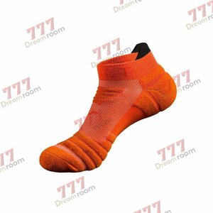  lady's ventilation nonslip socks for sport socks [K-304 orange ] running walking woman cotton free size 