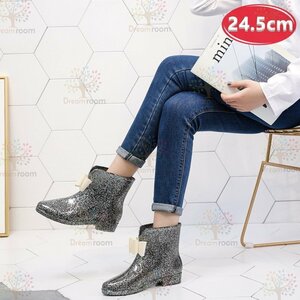 Cute* design rain boots K-365[24.5cm] boots lady's girl rainy season 