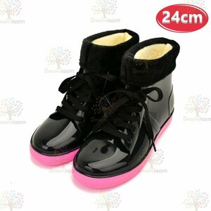 stylish * sneakers rain boots K-393[24cm] boots lady's girl rain shoes rainy season 