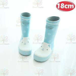 kids пастель животное влагостойкая обувь K-371-bl[ голубой 18cm] сапоги ребенок девочка сезон дождей дождь обувь 