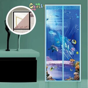  automatic opening and closing * anywhere installation OK! screen door curtain 90cm×210cm magnet mosquito . insect touch fasteners eyes .. insect repellent net I-047