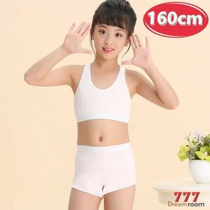 kids スポーツブラ 上下set 【160cm】 ブラトップ＋ショーツ スポーツブラ ファーストブラジャー 子供 女の子 下着 K-283-09