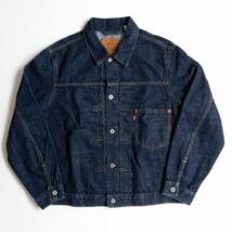 【美品/濃紺】 LEVI'S PREMIUM【 TYPE I トラッカー デニム ジャケット 】L 1st ファースト インディゴ 2405236_画像1