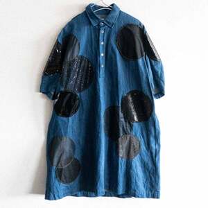 [ beautiful goods ]JUNYA WATANABE denim[2020SS / patchwork design Denim shirt One-piece ]XS Junya Watanabe 2405462