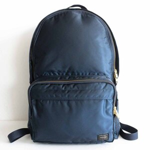 【極美品/完売品】　PORTER 【タンカー リュック】 ポーター アイアンブルー バックパック デイパック TANKER BAG 622-76674 u2405223