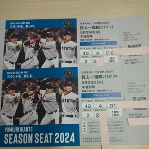 . человек на SoftBank 2 листов полосный номер пара билет Tokyo Dome 5 месяц 29 день ( вода )