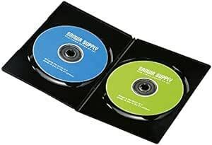 サンワサプライ スリムDVDトールケース(2枚収納・10枚セット・ブラック) DVD-TU2-10BK