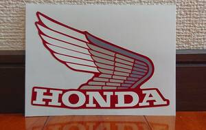  free shipping Honda wing Mark sticker left right set CBX400F red / white 1 type color 