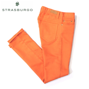 【80％OFF・新品・L】STRASBURGO（ストラスブルゴ）コットンスウェット ガーメントダイ5ポケットパンツ オレンジ P002D