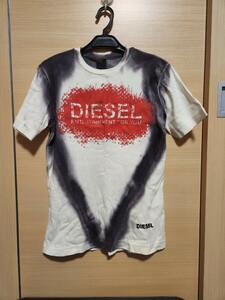 DIESEL●Tシャツ　ムラ染め　ペイント柄●ディーゼル　半袖　ホワイト　ヴィンテージ