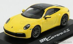 ◆未展示品！白箱付き！Porsche 特注1/43 ポルシェ 911(992) Carrera 4S / カレラ 4S イエロー