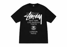 Stussy World Tour SS24 Tee Blackステューシー ワールドツアー SS24 Tシャツ ブラックTシャツ 黒 XL_画像3