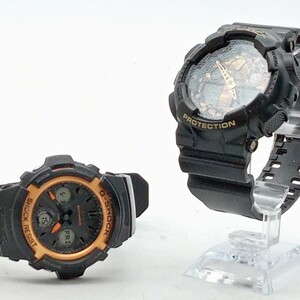 大村4月No.16 可動品 腕時計 CASIO カシオ 5230 5081 まとめて ブラック系 ブランド時計 G-SHOCK デジアナ メンズ腕時計