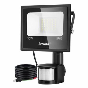 即納!センサーライト 10台 30W LED投光器 コンセント式 人感センサー 昼光色 防犯ライト IP66 屋外 庭 駐車場 自由回転 1年保証 送料無料