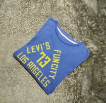 Levi's リーバイス ロンT 刺繍ロゴ アクアブルー Mサイズ 送料無料!! 1円スタート〜_画像1