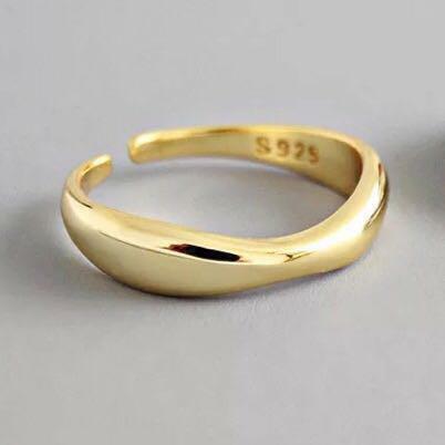 シルバー925 リング 指輪 イヤカフ　カラー:ゴールド