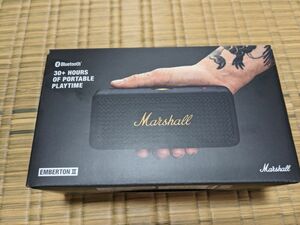 最後の1個!! マーシャル Bluetooth ポータブルスピーカー EmbertonII(ブラック＆ブラス）新品未開封③