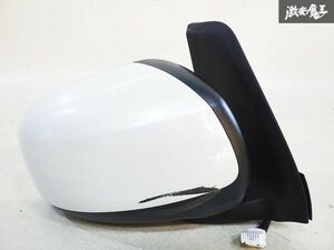 動作OK!! ダイハツ 純正 LA800S ムーヴ ムーブ キャンバス ドアミラー サイドミラー 白パール系 7P 電動格納 右 右側 運転席側 即納