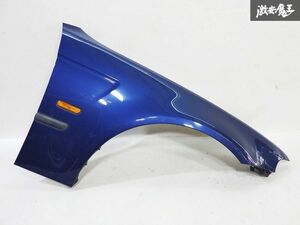 BMW 純正 E46 318Ti 3シリーズ コンパクト 右ハンドル フロント フェンダー 外装 青メタ系 右 右側 運転席側 即納