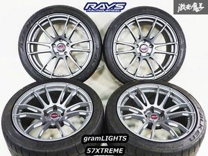 ●RAYS レイズ グラムライツ 57XTREME 18インチ 9.5J +22 PCD114.3 5穴 アルミ ホイール 2019年 275/35R18 シルビア スカイライ JZX100