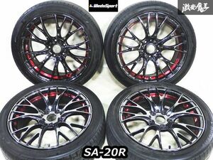 ●Weds Sports ウェッズスポーツ SA-20R 18インチ 7.5J +45 PCD114.3 5穴 ホイール 4本セット タイヤ付き D2 シルビア スカイライン インプ