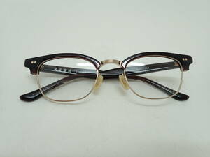 44369 * money glasses VINTAGE KV-121 DBR 49*21-145 MADE IN JAPAN glasses * unused goods times less lens details unknown 