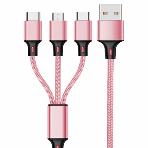 3in1 充電ケーブル USBケーブル　type-c USB Micro USB ケーブル iPhone android 